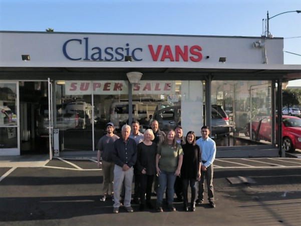 Staff photo of the Classic Vans team